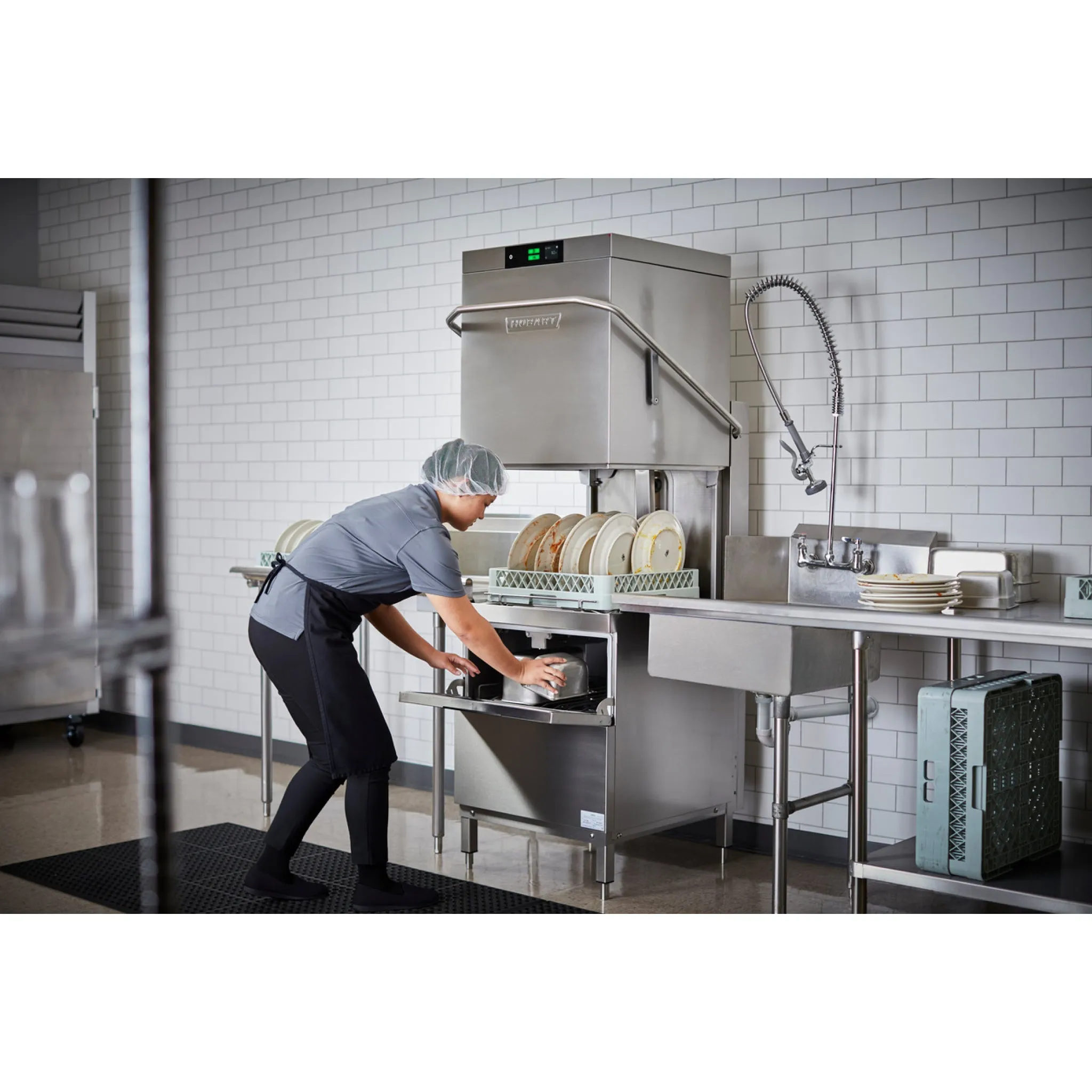 Hobart AMTL-2 Two Level Door-Type Dishwasher With Electric Sump Heat