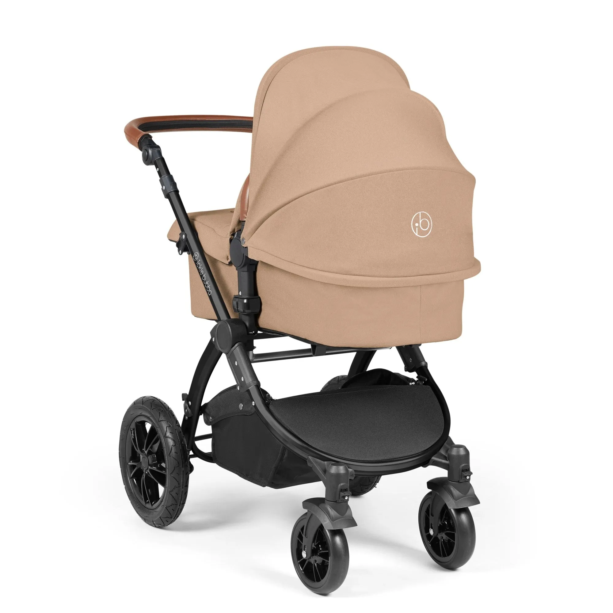 Ickle Bubba Stomp Luxe All-in-One I Size Travel System With Isofix Base (Stratus) Desert on Black