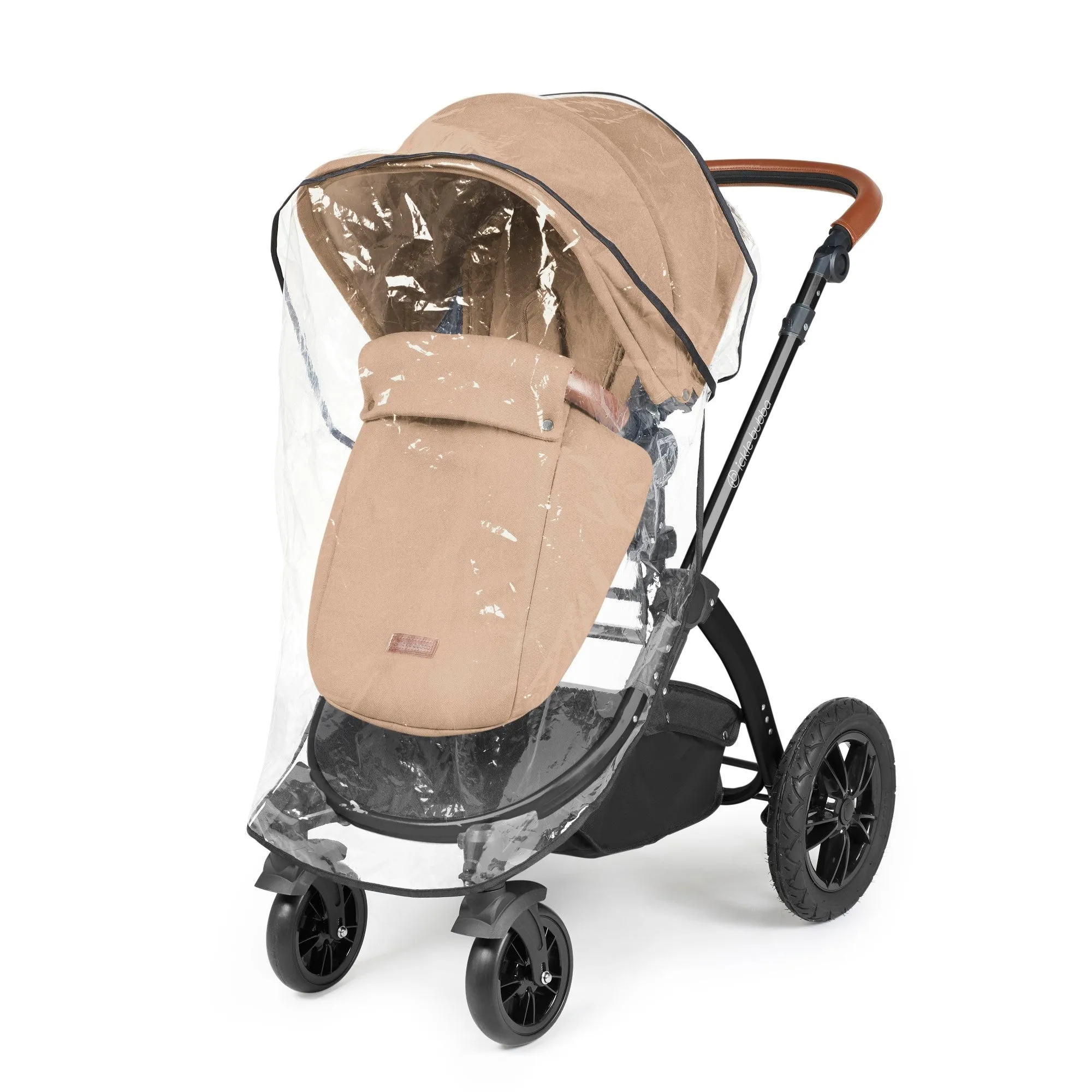 Ickle Bubba Stomp Luxe All-in-One I Size Travel System With Isofix Base (Stratus) Desert on Black