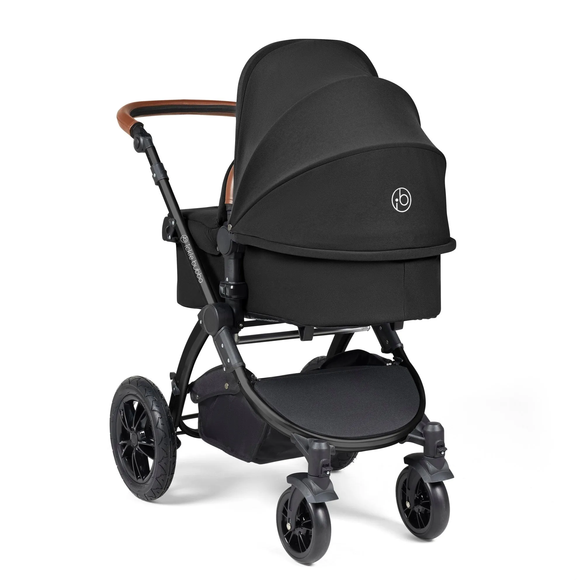 Ickle Bubba Stomp Luxe All-in-One I Size Travel System With Isofix Base (Stratus) Midnight on Black