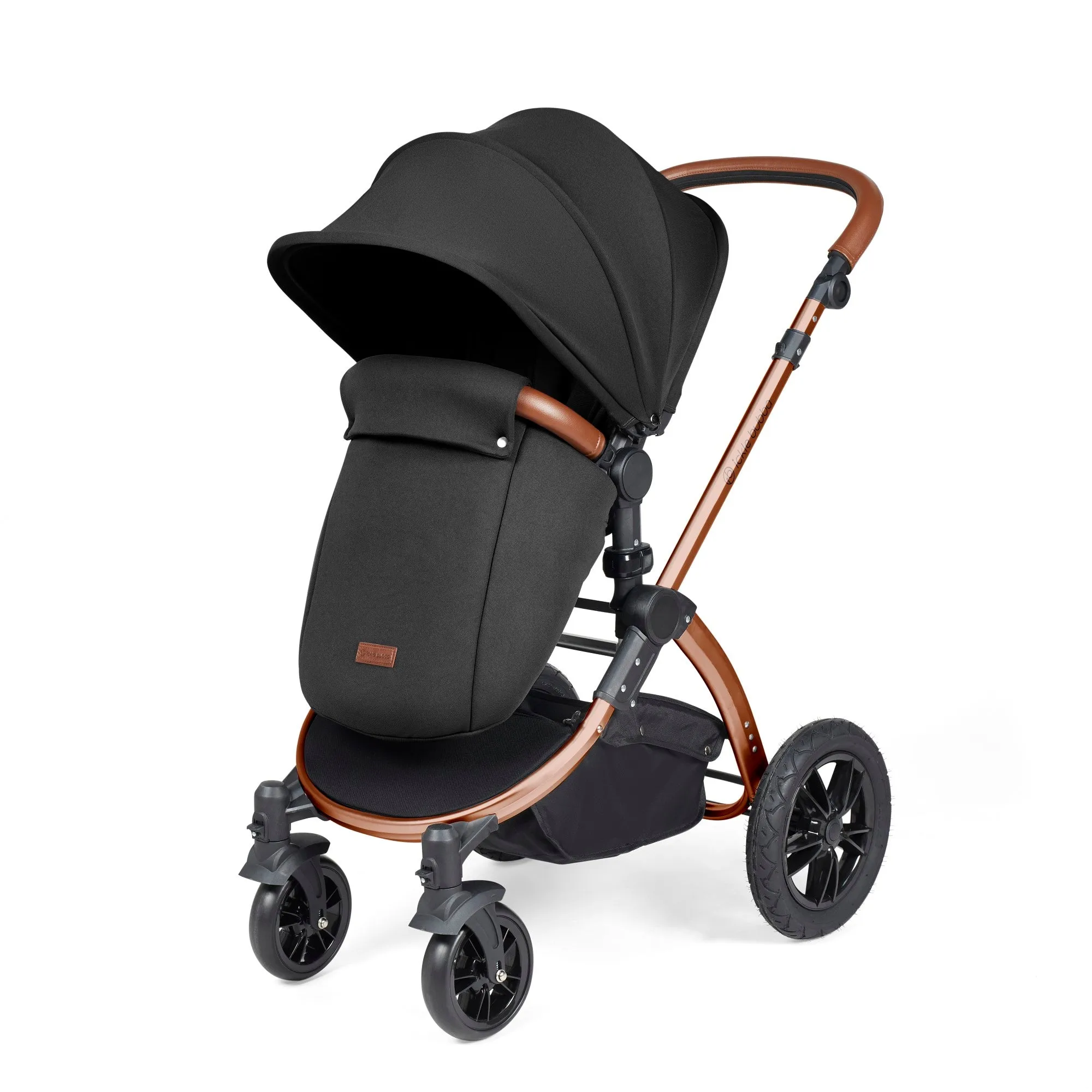 Ickle Bubba Stomp Luxe All-in-One I Size Travel System With Isofix Base (Stratus) Midnight on Bronze
