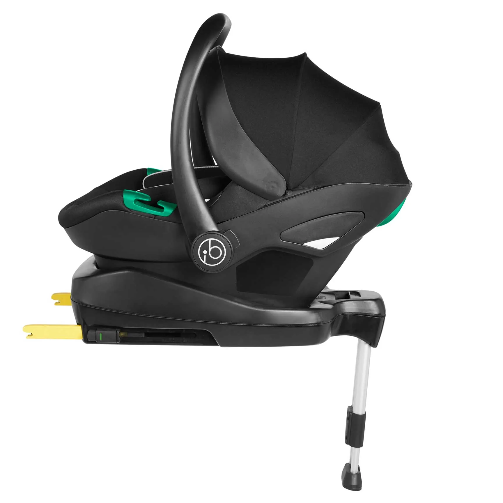 Ickle Bubba Stomp Luxe All-in-One Travel System with Isofix Base in Black/Midnight/Black