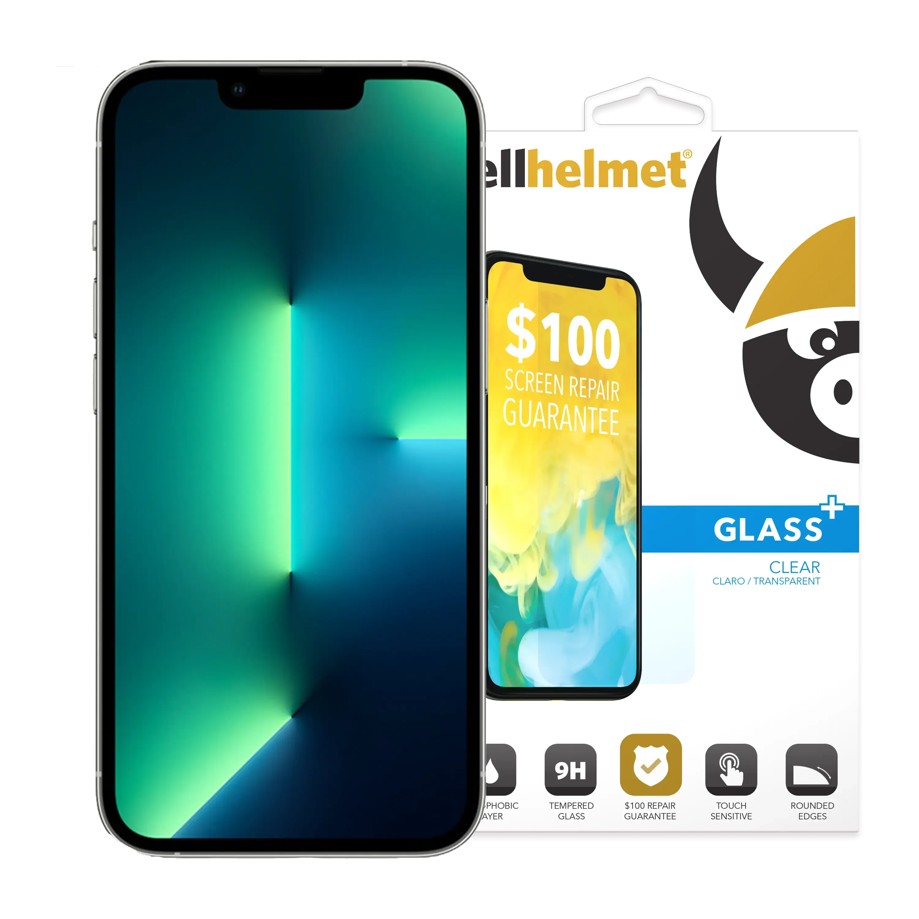 iPhone 14 Plus / 13 Pro Max Tempered Glass with $100 Screen Repair Guarantee