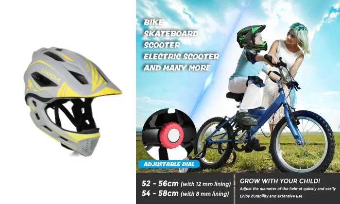 Lixada Kids Detachable Full Face Helmet