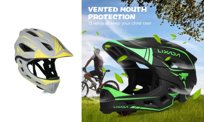 Lixada Kids Detachable Full Face Helmet