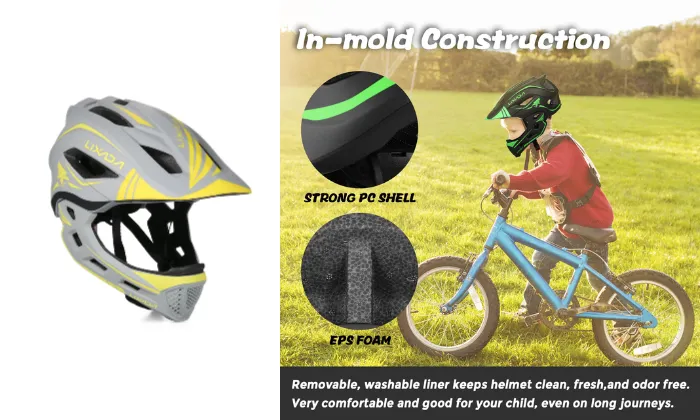 Lixada Kids Detachable Full Face Helmet