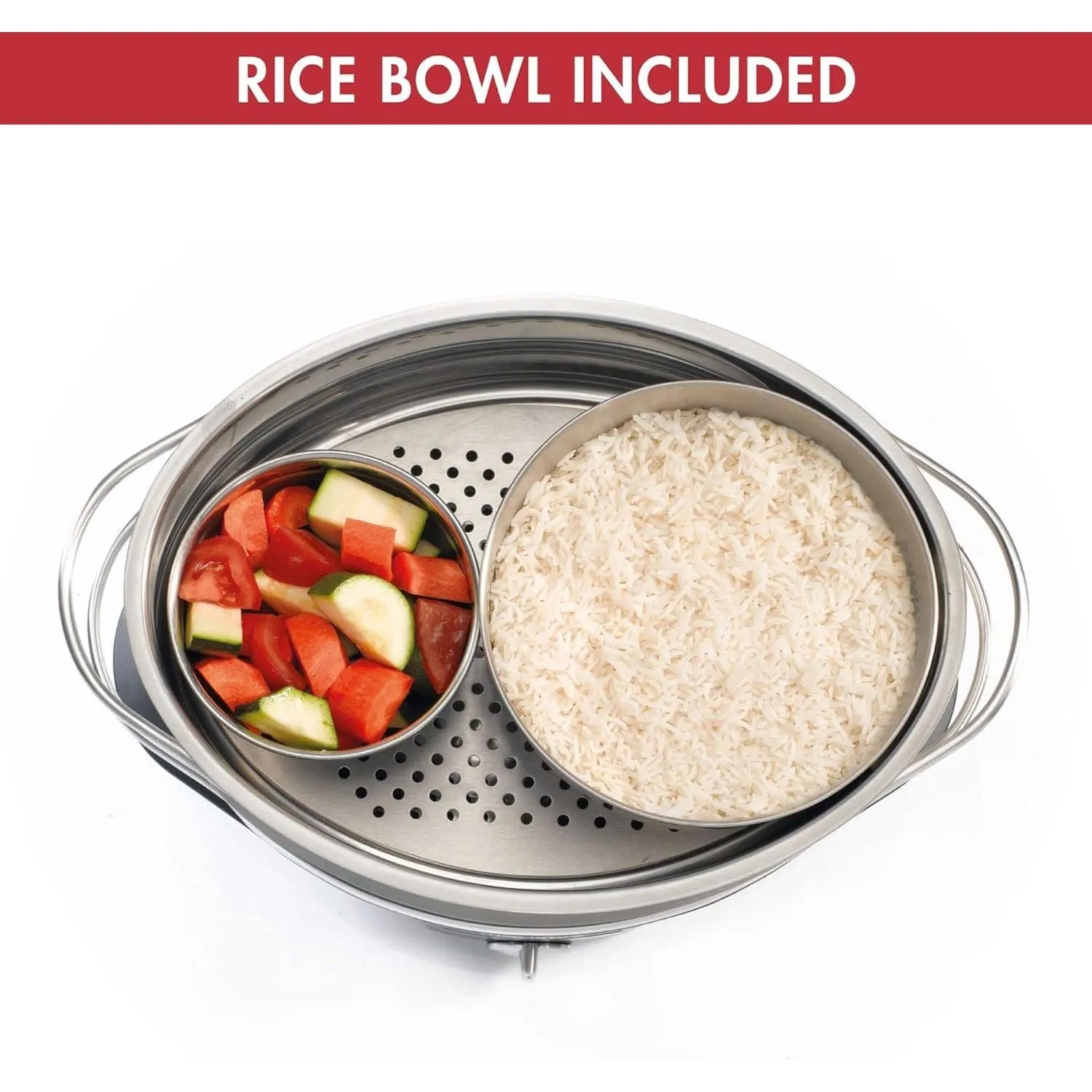 Magimix Multifunctional Food Steamer - 12.2L, 2 Tiers, Removable Base, Stainless Steel