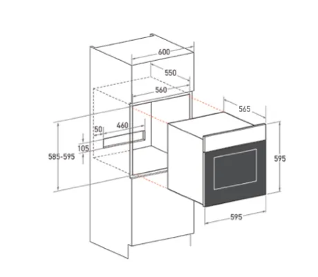 Mayer MMDO15P 75L Built-In Oven