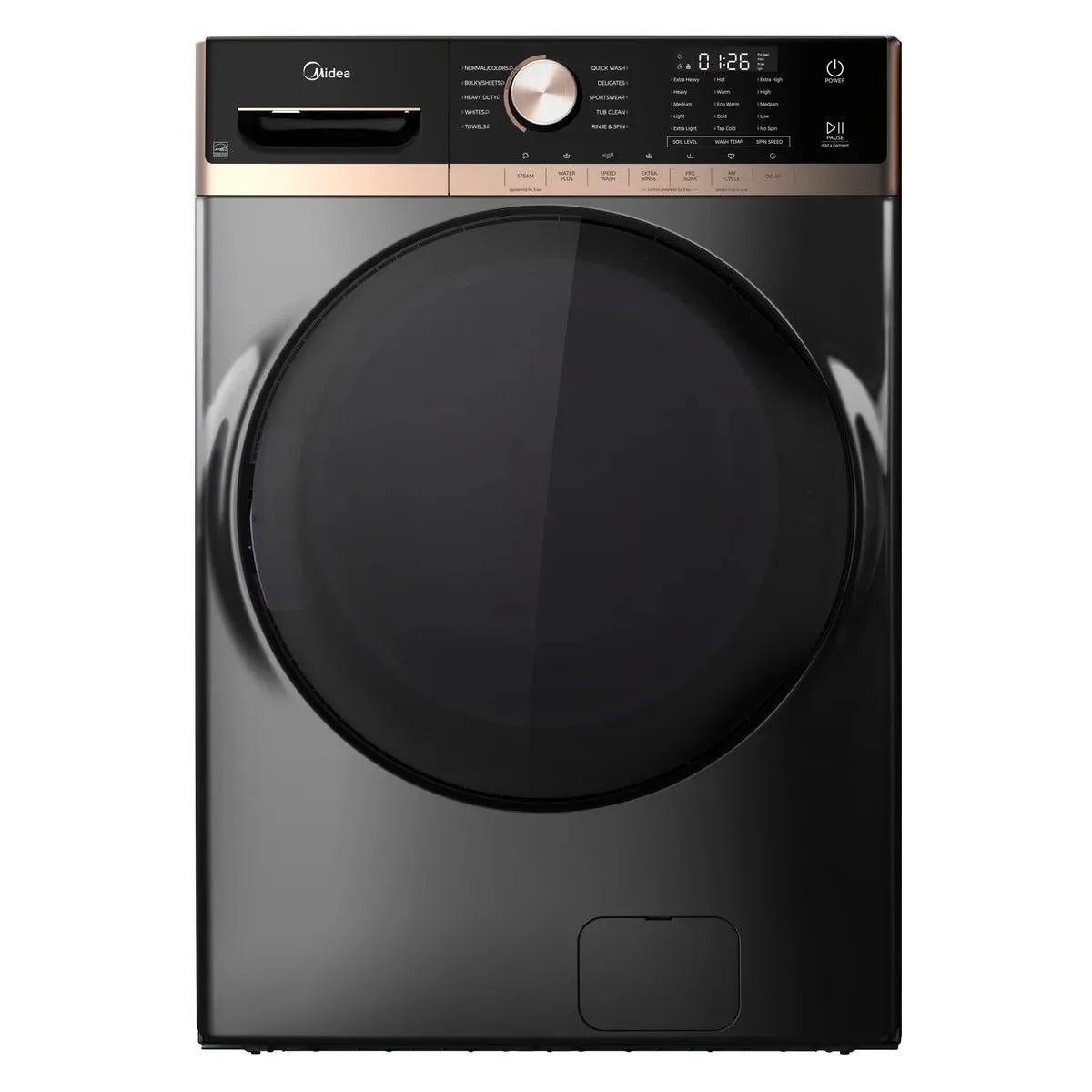 MLHW52S6BGG - WASHERS - Midea - Front Loading - Metallic Grey - Open Box