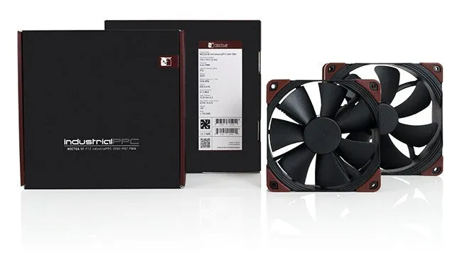 Noctua NF-F12 industrialPPC-2000 PWM 120x25mm 4 pin PWM 2000 rpm max IP52 rated