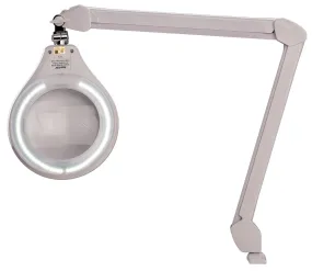 OC White ALRO6-45-5D-W Accu-Lite&trade; LED Magnifier with 6" Round, 5 Diopter Lens & Edge Clamp, White
