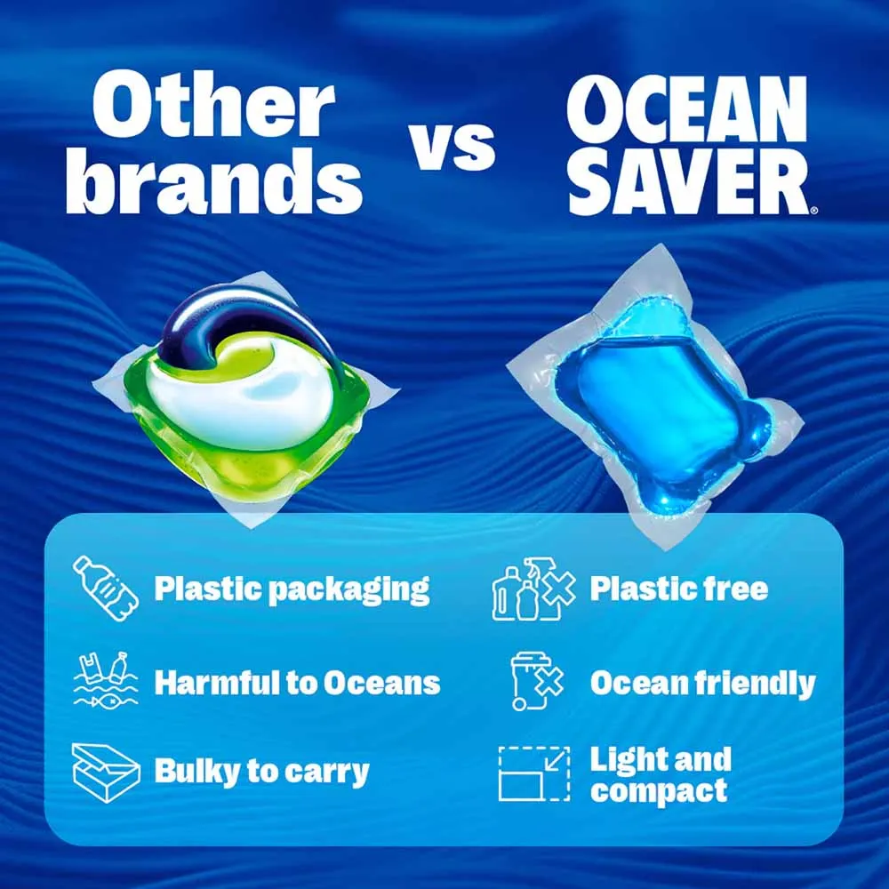 OceanSaver Non-Bio Laundry Detergent Capsules (34 Washes)