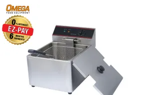 Omega Electric Counter Top Single Well Deep Fryer - 220V - TT-WE262C (8 L)