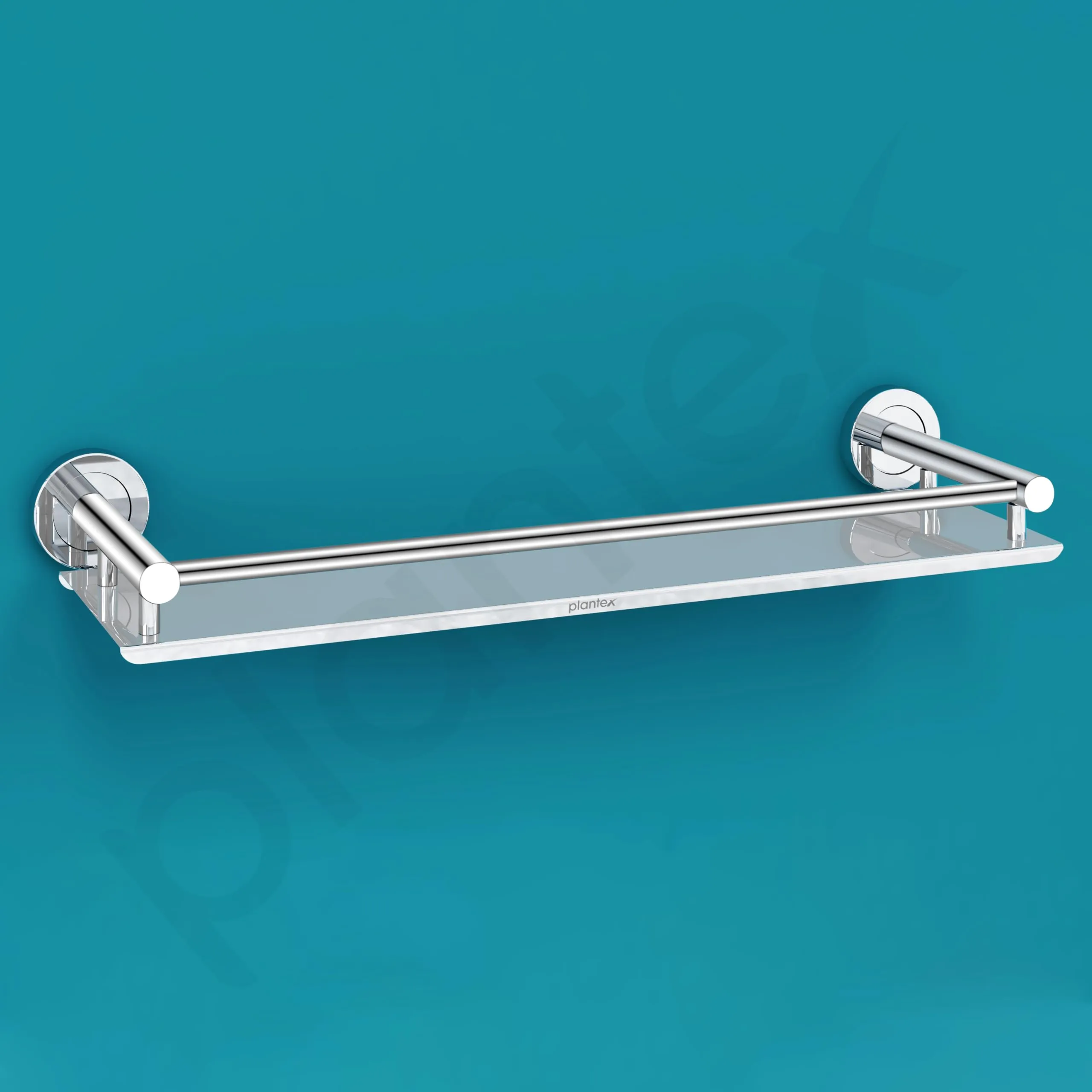 Plantex Premium New Look Stainless Steel Wall Shelves, Floating Shelves for Bathroom, Kitchen Shelf, Bedroom Stand, Bathroom Shelf with Hanger Bathroom Accessories