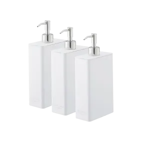 Rectangle Dispenser Bundle - Shampoo, Conditioner, and Body Soap