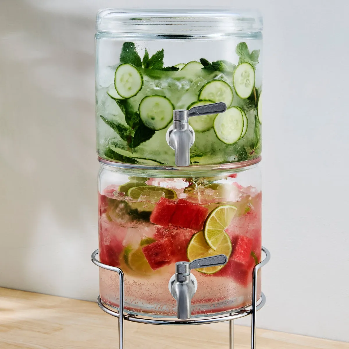 Refresh Dual Beverage Dispenser With Stand 2 X 3.8L Gift Boxed