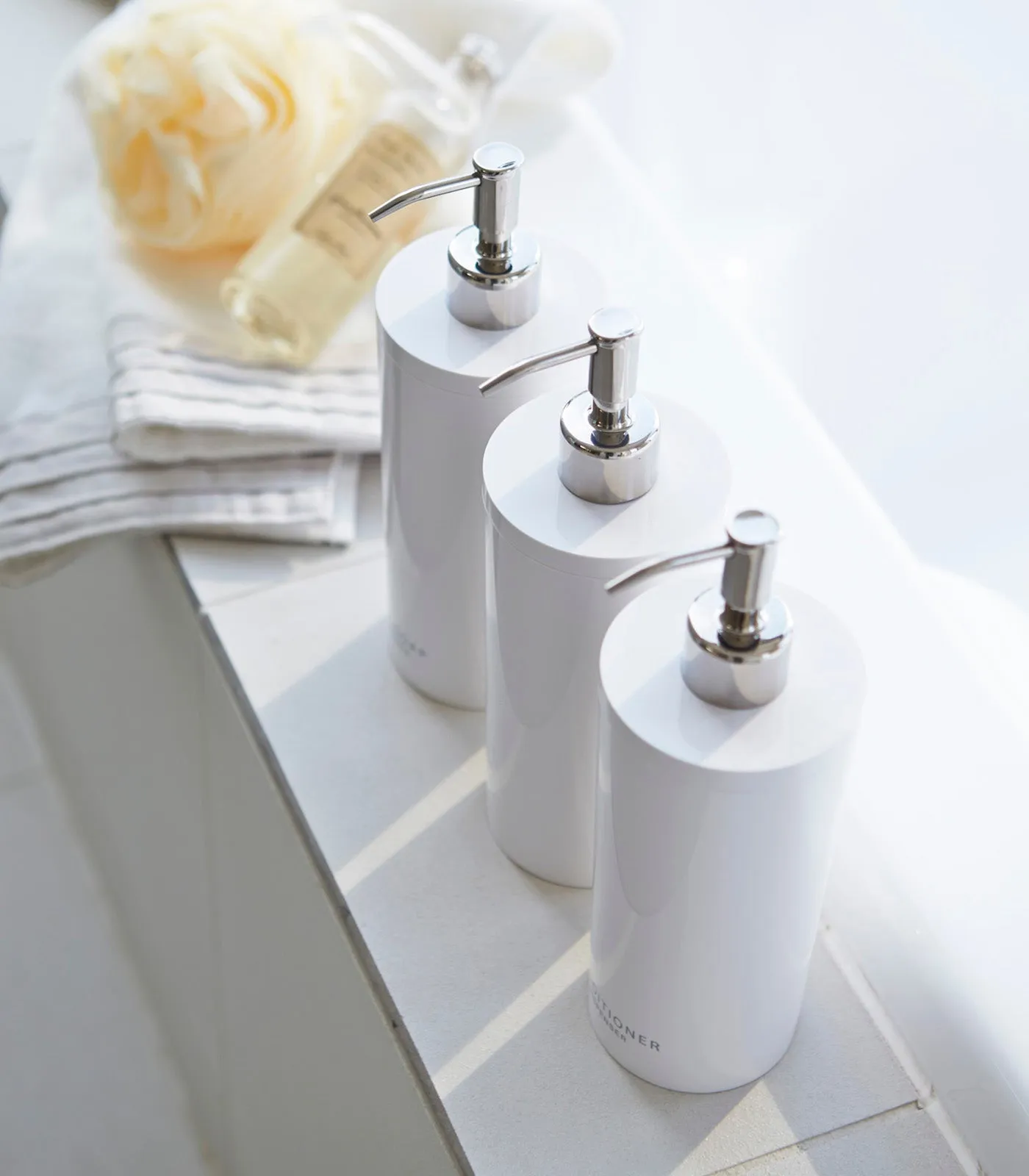 Round Dispenser Bundle - Shampoo, Conditioner, and Body Soap