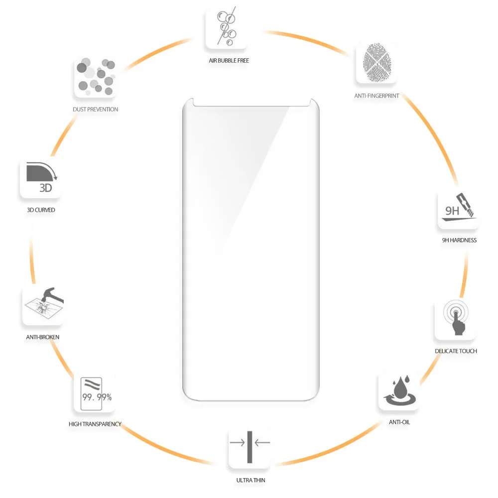Samsung Galaxy S8 Plus Glass Screen Protector Case Friendly | Full Coverage Glue