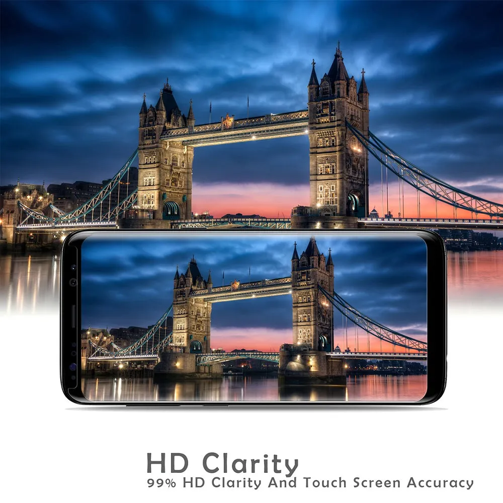 Samsung Galaxy S8 Plus Glass Screen Protector Case Friendly | Full Coverage Glue