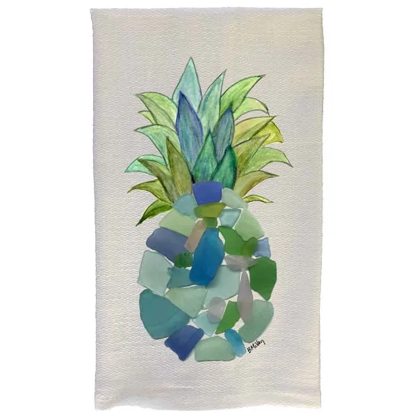 Sea Glass Pineapple Kitchen Towel