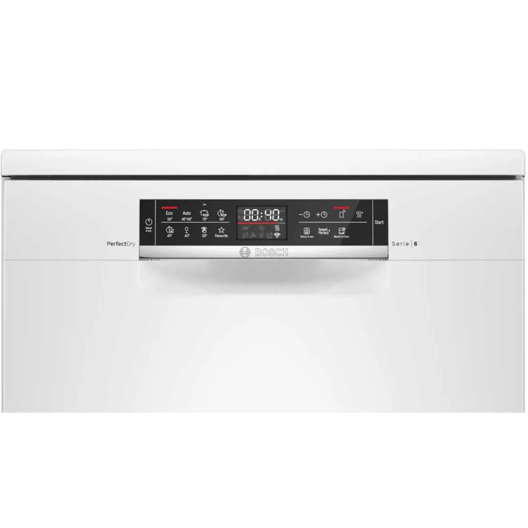 Series 6 SMS6ZCW42E  60cm Free-Standing Dishwasher – 15 Place Settings, Zeolith Drying, Wi-Fi