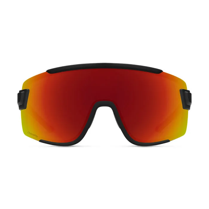 Smith Wildcat Sunglasses Matte Black   ChromaPop Red Mirror Lens