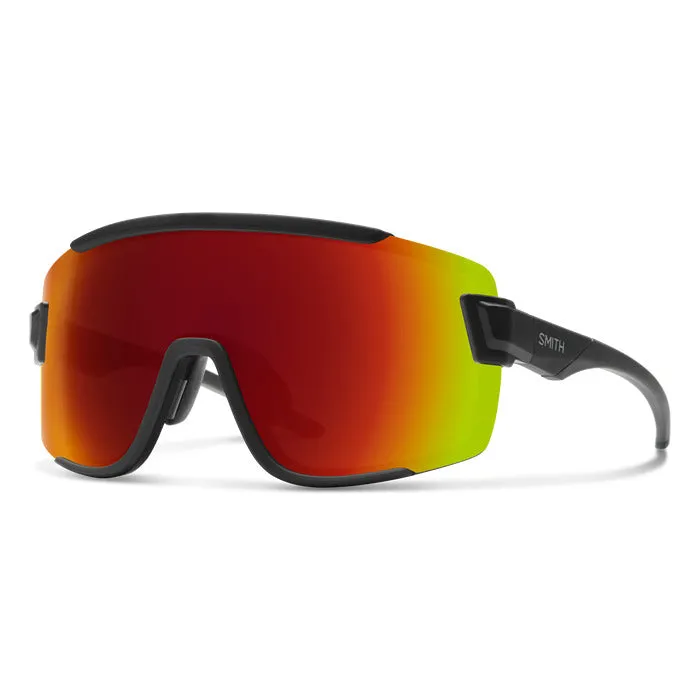Smith Wildcat Sunglasses Matte Black   ChromaPop Red Mirror Lens