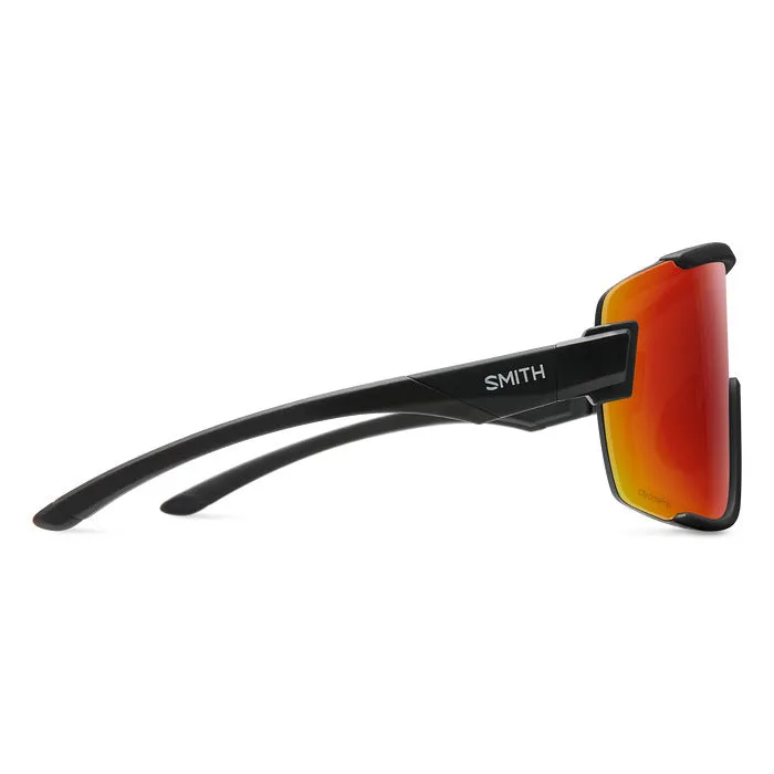 Smith Wildcat Sunglasses Matte Black   ChromaPop Red Mirror Lens