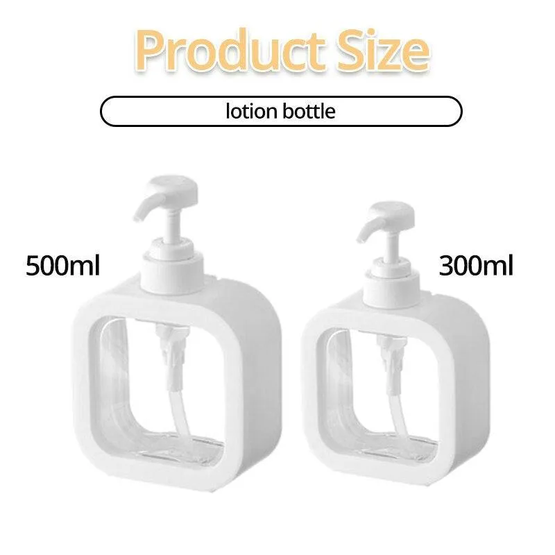 Soap Dispenser White Liquid Lotion Hand Pump Soap Dispenser Refillable Shampoo Bottle Plastic Hand Soap Dispenser