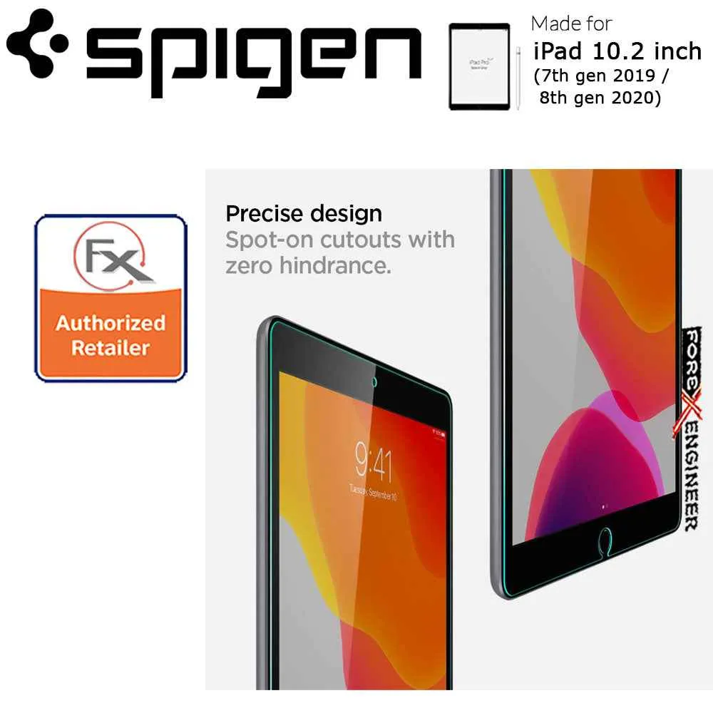 Spigen Premium Tempered Glass Screen Protector for iPad 10.2 inch ( 7th - 8th - 9th Gen ) ( 2019 - 2021 ) - Clear (Barcode : 8809685620549 )