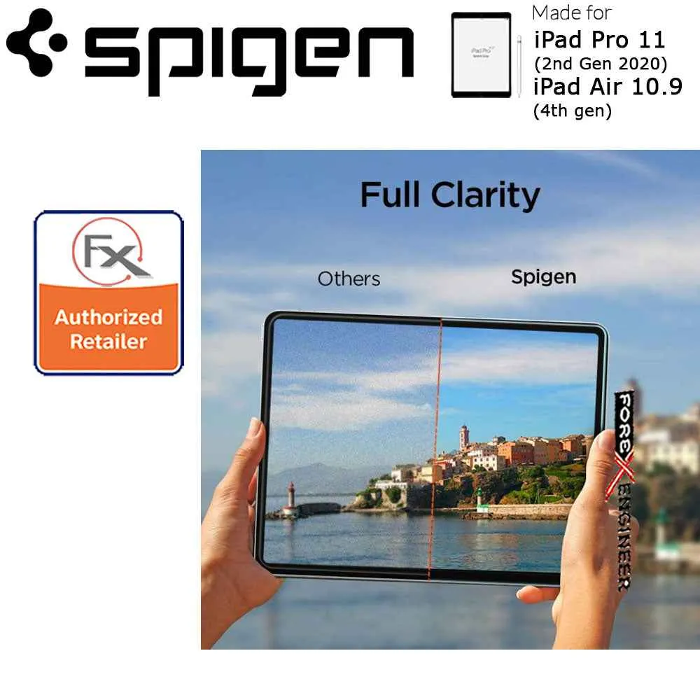 Spigen Premium Tempered Glass Screen Protector for iPad Air 10.9" (4th Gen) - iPad Pro 11 (2nd Gen 2020) - Clear (Barcode : 8809640250354 )