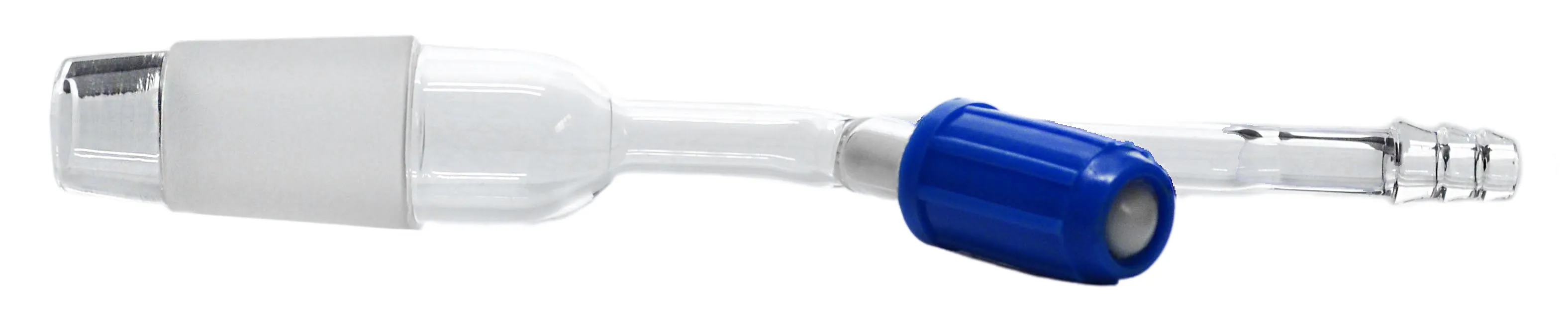 Stopcock Adapter - Rotaflow Key, 24/29 Cone Size - Straight Connection with Cone for Flexible Tubing - Borosilicate 3.3 Glass - Eisco Labs