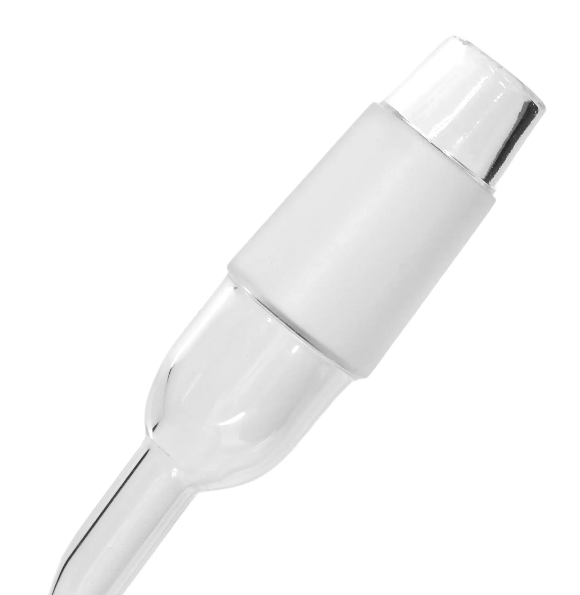 Stopcock Adapter - Rotaflow Key, 24/29 Cone Size - Straight Connection with Cone for Flexible Tubing - Borosilicate 3.3 Glass - Eisco Labs