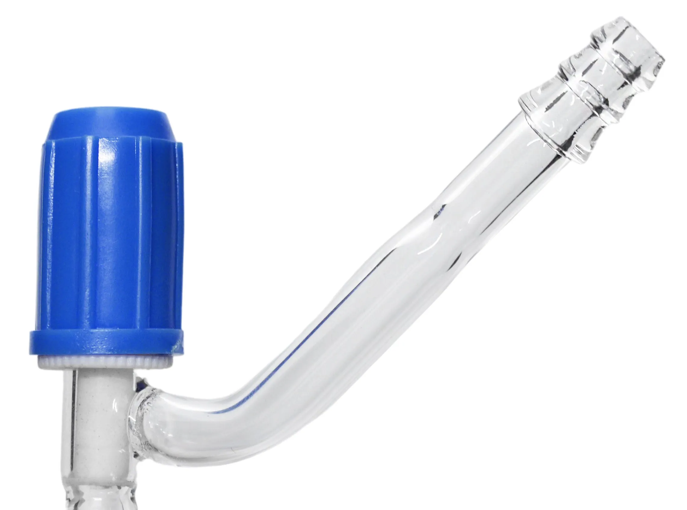 Stopcock Adapter - Rotaflow Key, 24/29 Cone Size - Straight Connection with Cone for Flexible Tubing - Borosilicate 3.3 Glass - Eisco Labs