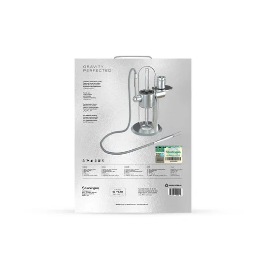 STUNDENGLASS GRAVITY INFUSER (POLISHED SILVER)