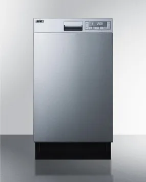 Summit DW18SS4 18" Wide Built-in Dishwasher