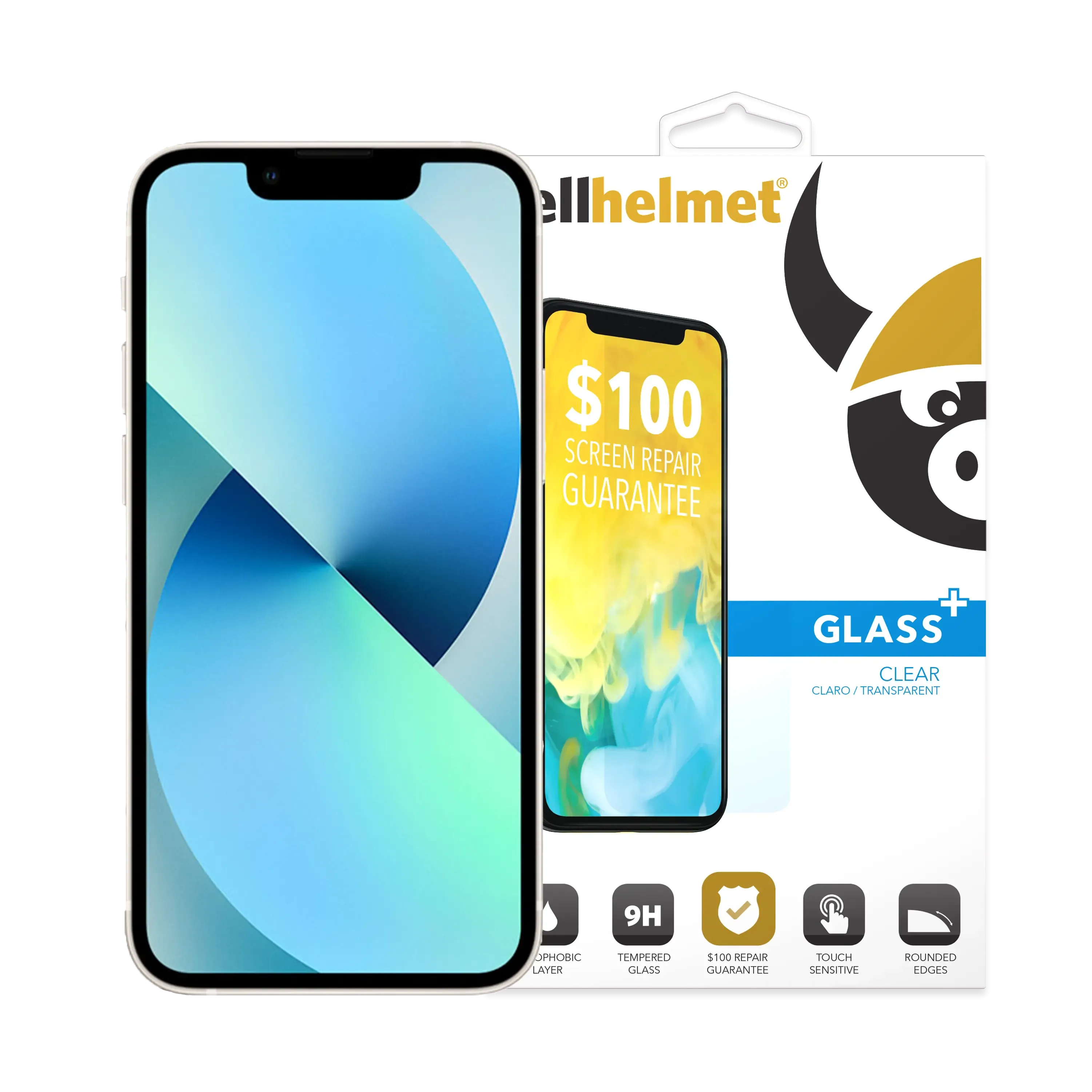 Tempered Glass for Apple iPhone 13 Mini with $100 Screen Repair Guarantee
