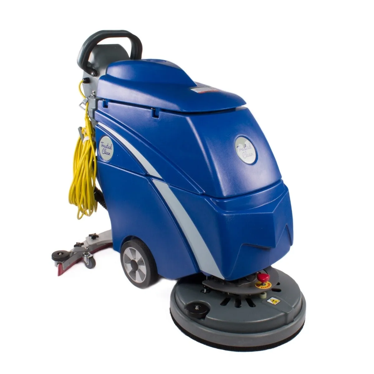Trusted Clean 'Dura 18HD' Electric Walk Behind Floor Scrubber Package w/ Pads, Chemicals & Accessories