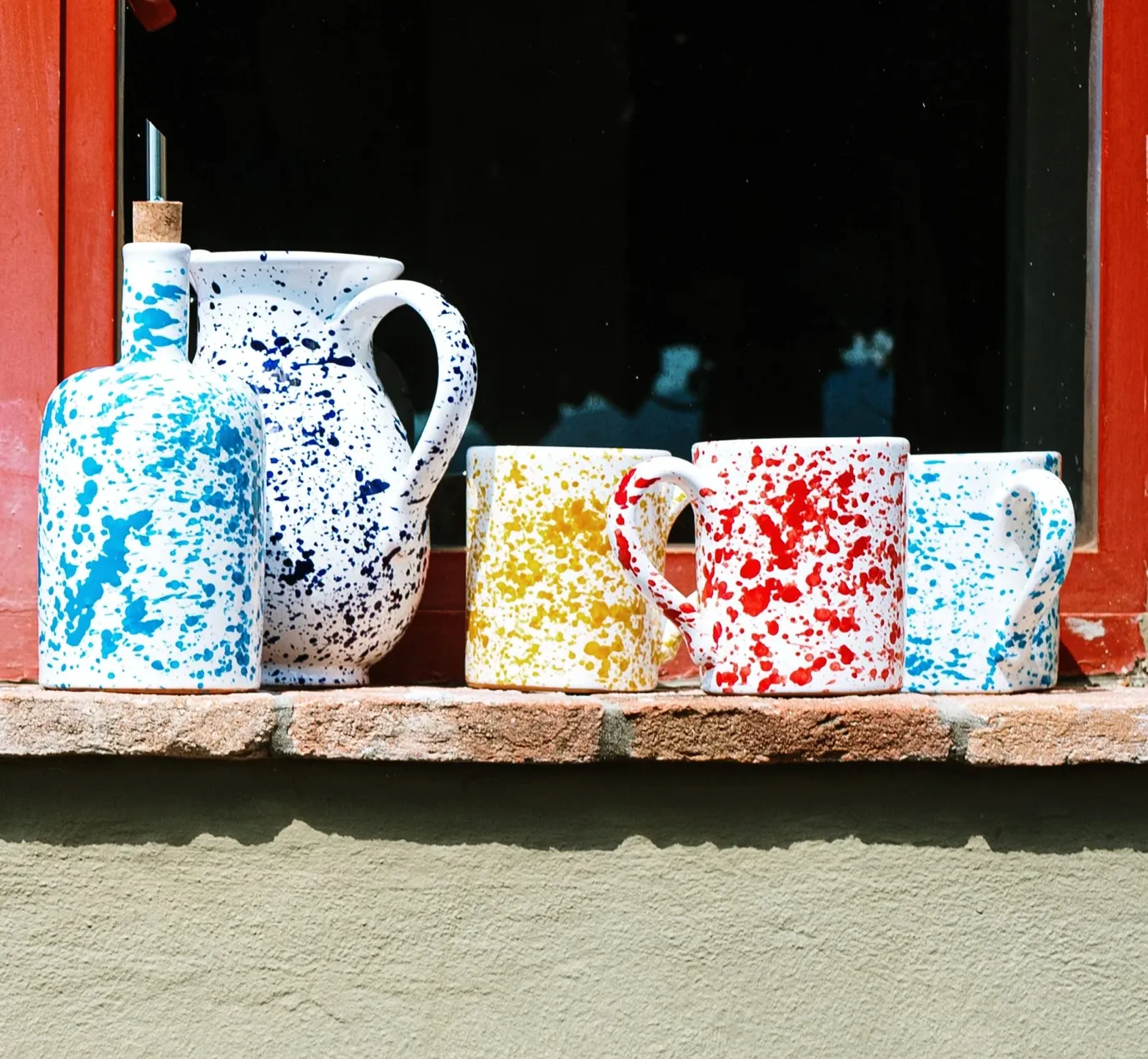 Vietri Amalfitana Splatter Olive Oil Bottle