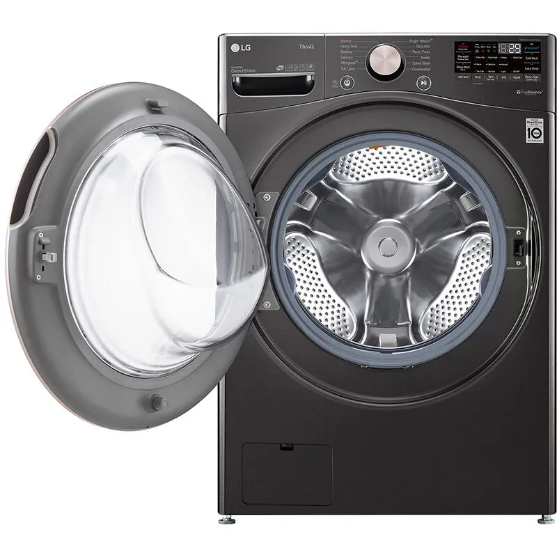 WM4100HBA - WASHERS - LG - Front Load - Black Stainless - Open Box