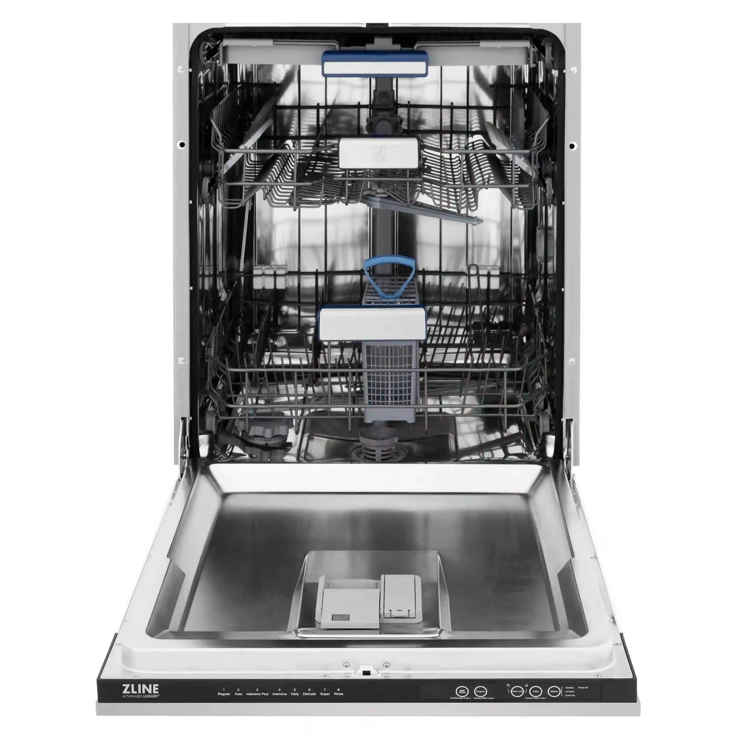 ZLINE 4-Piece Appliance Package - 30-Inch Induction Range, Wall Mount Range Hood, French Door Refrigerator with Water Dispenser, and Dishwasher in Stainless Steel