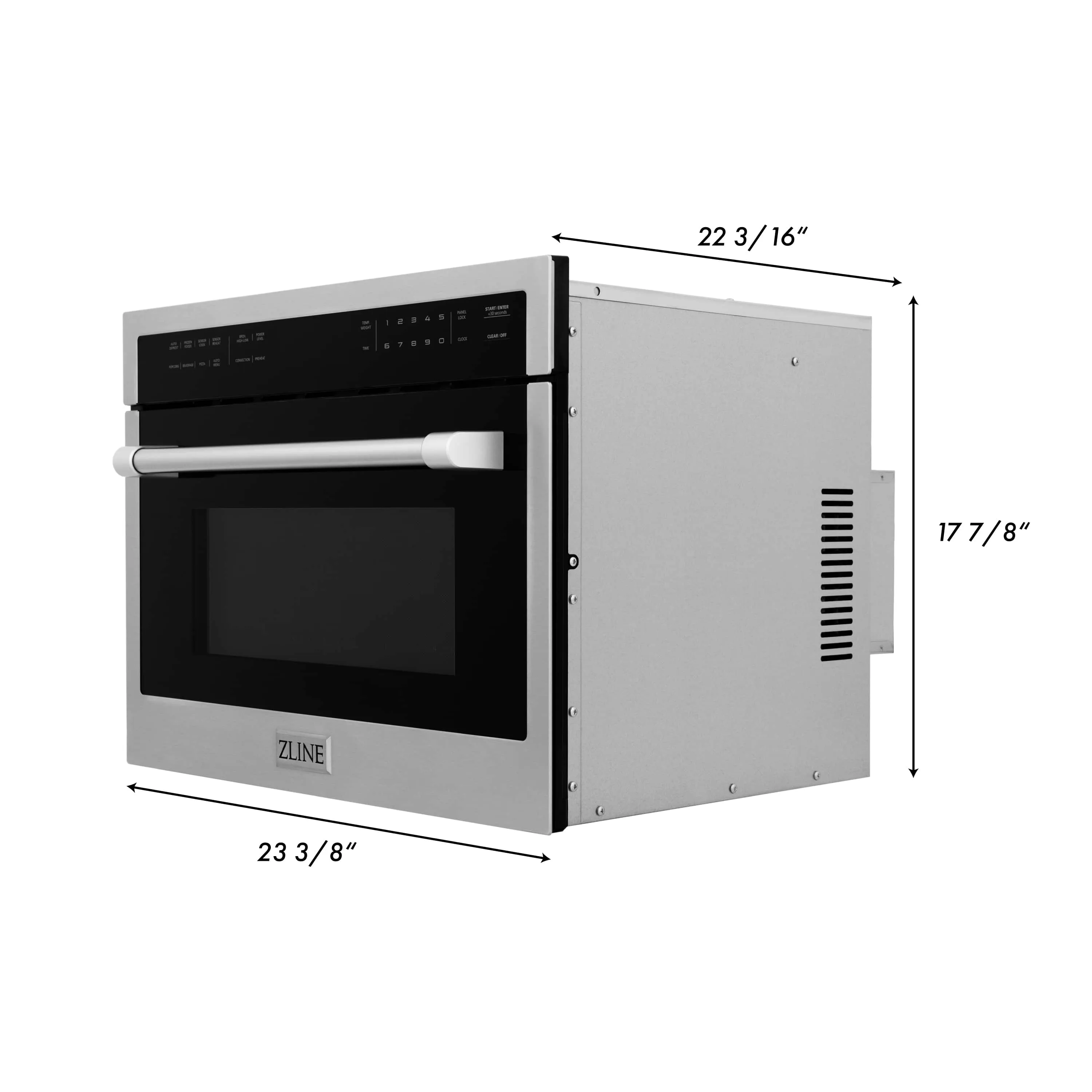 ZLINE 5-Piece Appliance Package - 30-Inch Induction Range, Wall Mount Range Hood, French Door Refrigerator, Dishwasher, and 24-Inch Microwave Oven in Stainless Steel